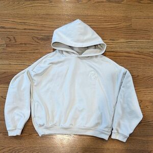 Women’s Cream Standard Cloth Cropped Hoodie